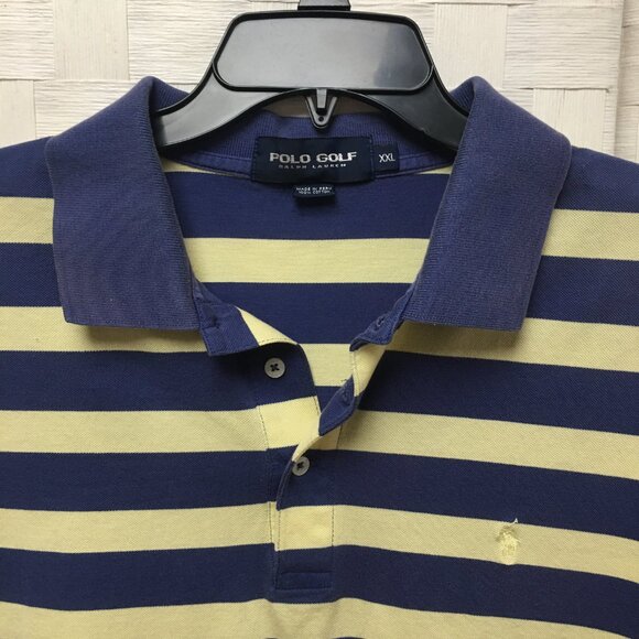 Vintage Polo Golf Ralph Lauren Striped Polo XXL - Picture 4 of 10